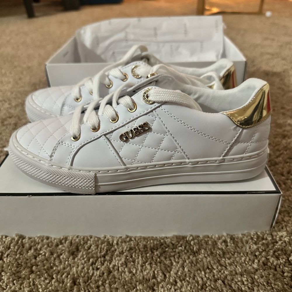 Guess white shoes